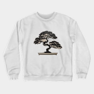 Elegant Metallic Bonsai Tree Art No. 564 Crewneck Sweatshirt